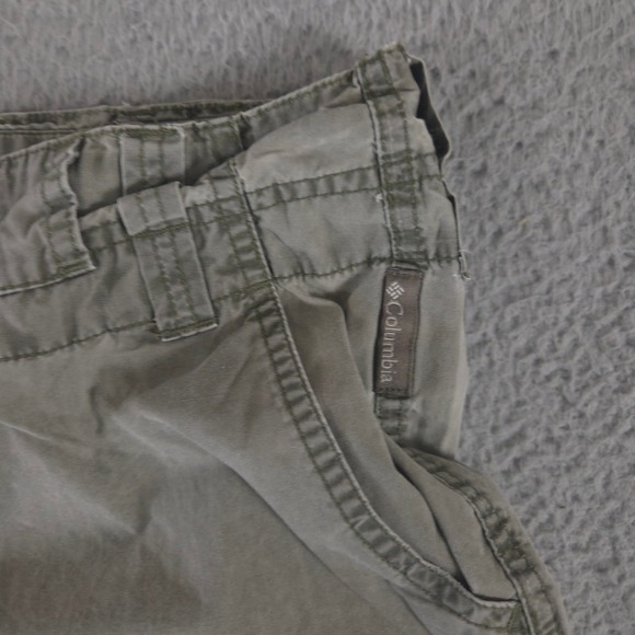 LOT OF 2 Columbia Pants Women 6 Medium Green Tan Cargo Cotton Hiking Straight - Picture 10 of 16